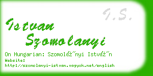 istvan szomolanyi business card